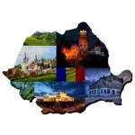 Magnet frigider în formă de România – personalizată