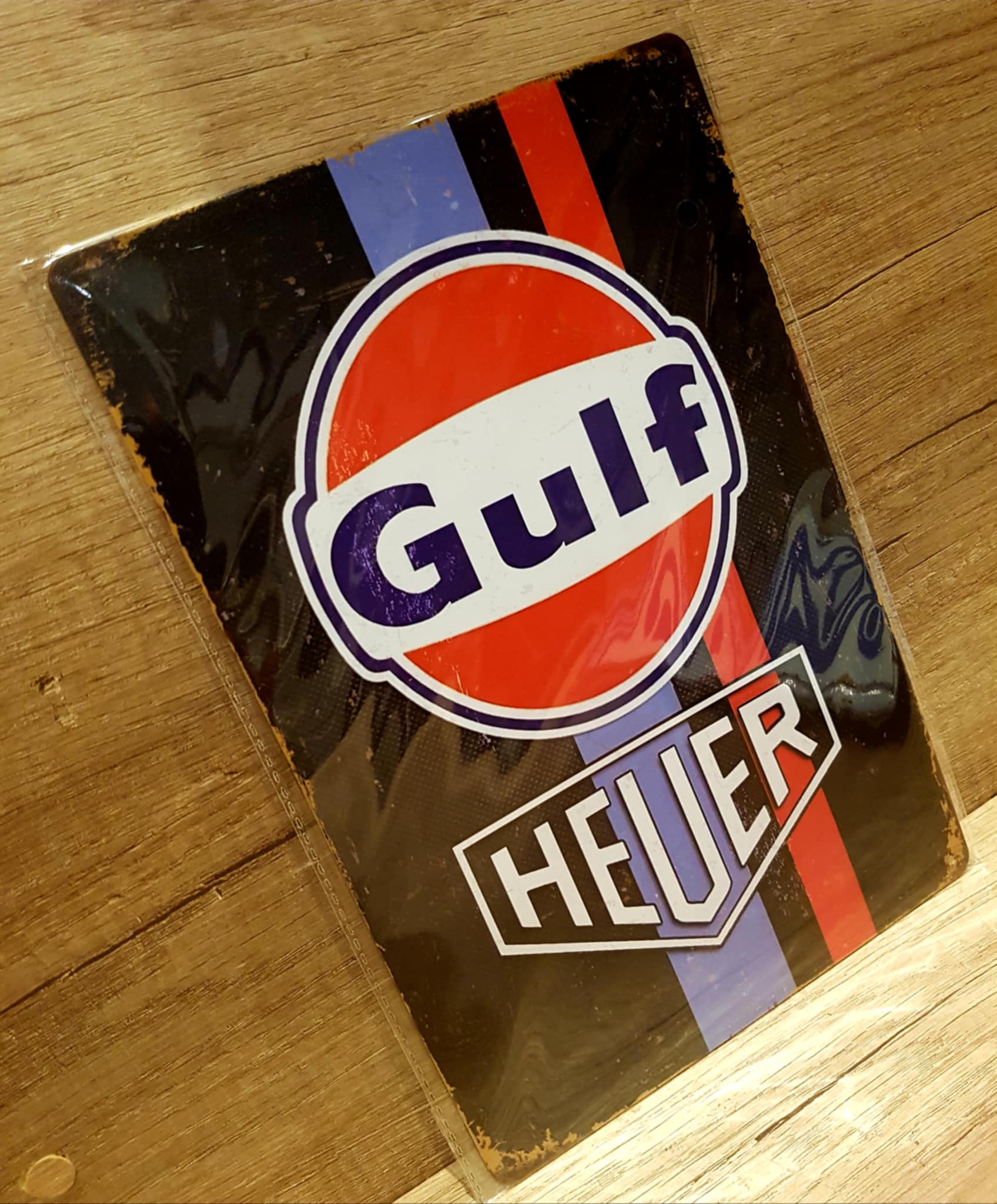 Plachetă decorativă din metal - Gulf Heuer